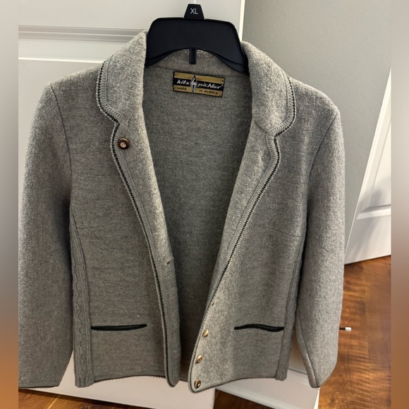 Vintage Kitz Pichler grey wool blazer, Austrian wool jacket - Picture 2 of 5